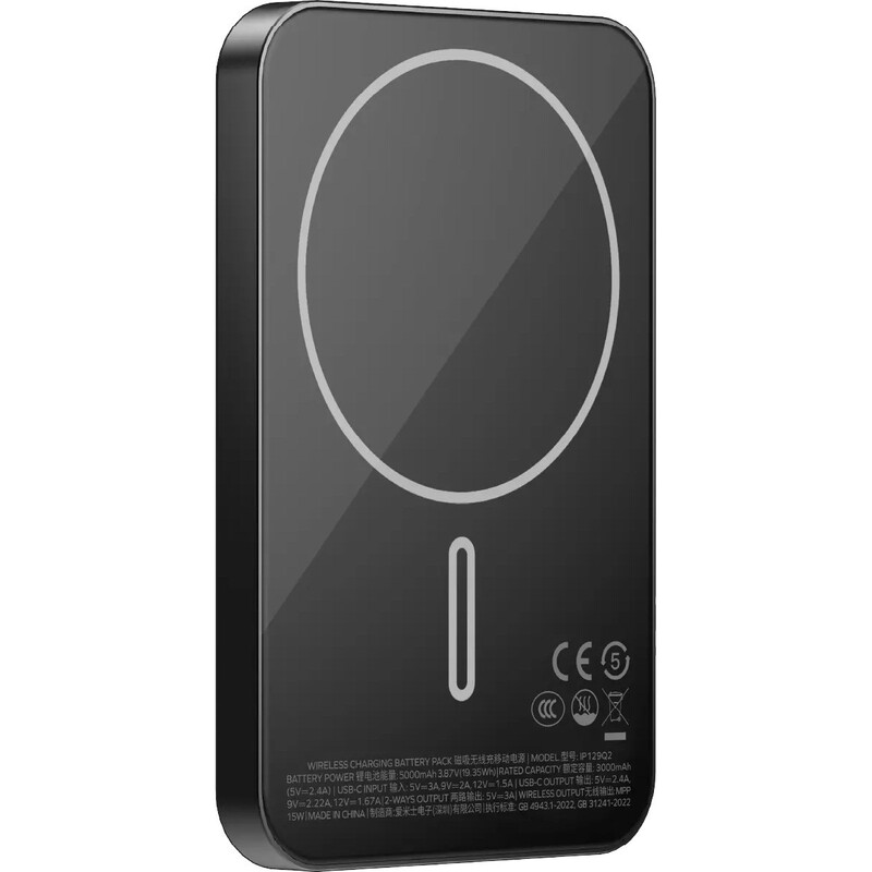 Универсальная мобильная батарея Momax 1-Power Q.Pass Qi2 5000mAh 20W Black (IP129Q2D)