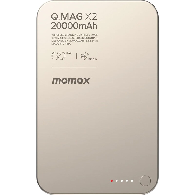 Універсальна мобільна батарея Momax Q.Mag X2 20000mAh 35W Titanium (IP133E)