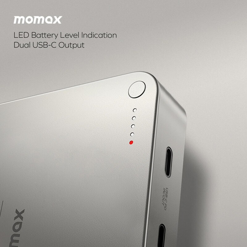 Універсальна мобільна батарея Momax Q.Mag X2 20000mAh 35W Titanium (IP133E)