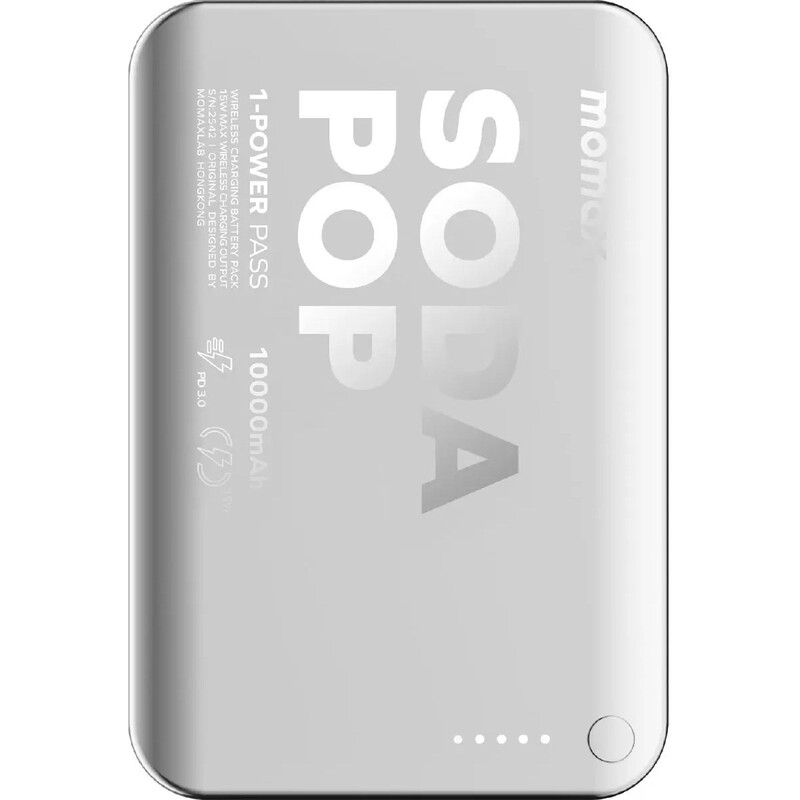 Універсальна мобільна батарея Momax 1-Power Pass 10000mAh 20W Silver (IP166S)