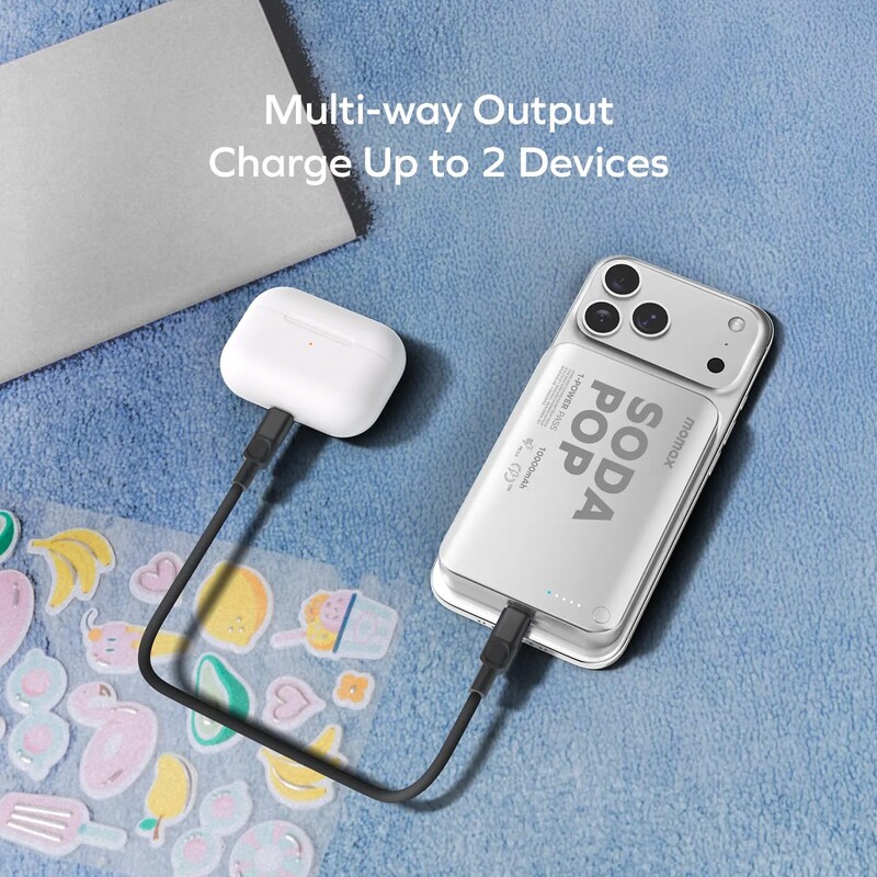Універсальна мобільна батарея Momax 1-Power Pass 10000mAh 20W Silver (IP166S)