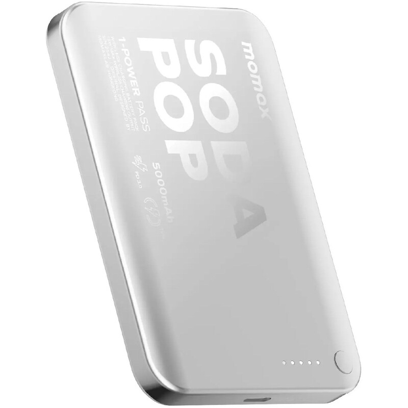 Універсальна мобільна батарея Momax 1-Power Pass 5000mAh 20W Silver (IP165S)
