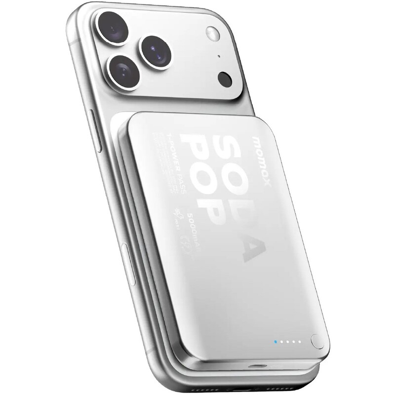 Універсальна мобільна батарея Momax 1-Power Pass 5000mAh 20W Silver (IP165S)