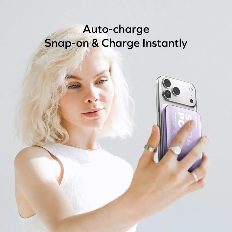 Универсальная мобильная батарея Momax 1-Power Pass 5000mAh 20W Purple (IP165U)