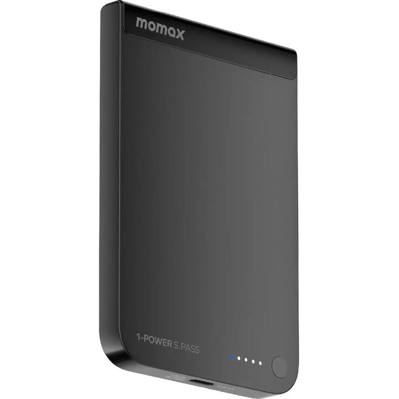 Універсальна мобільна батарея Momax 1-Power S.Pass Qi2 5000mAh 20W Black (IP161Q2D)