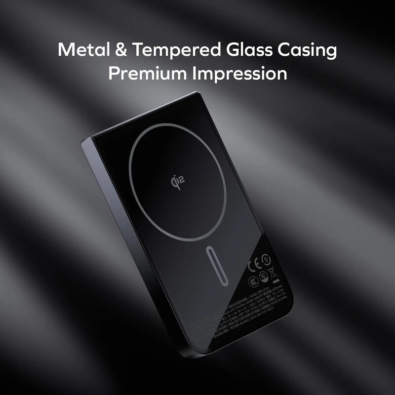 Універсальна мобільна батарея Momax 1-Power S.Pass Qi2 5000mAh 20W Black (IP161Q2D)