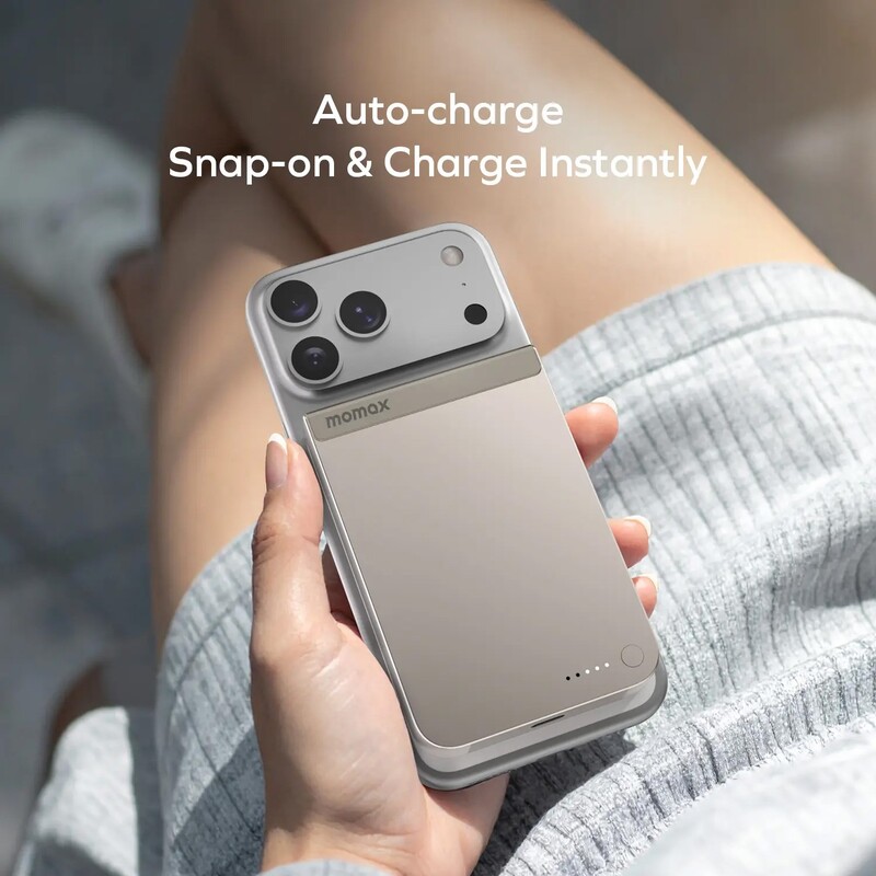 Універсальна мобільна батарея Momax 1-Power S.Pass Qi2 10000mAh 30W Titanium (IP162Q2L)