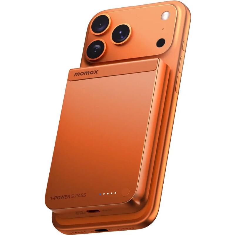 Універсальна мобільна батарея Momax 1-Power S.Pass Qi2 10000mAh 30W Orange (IP162Q2M)