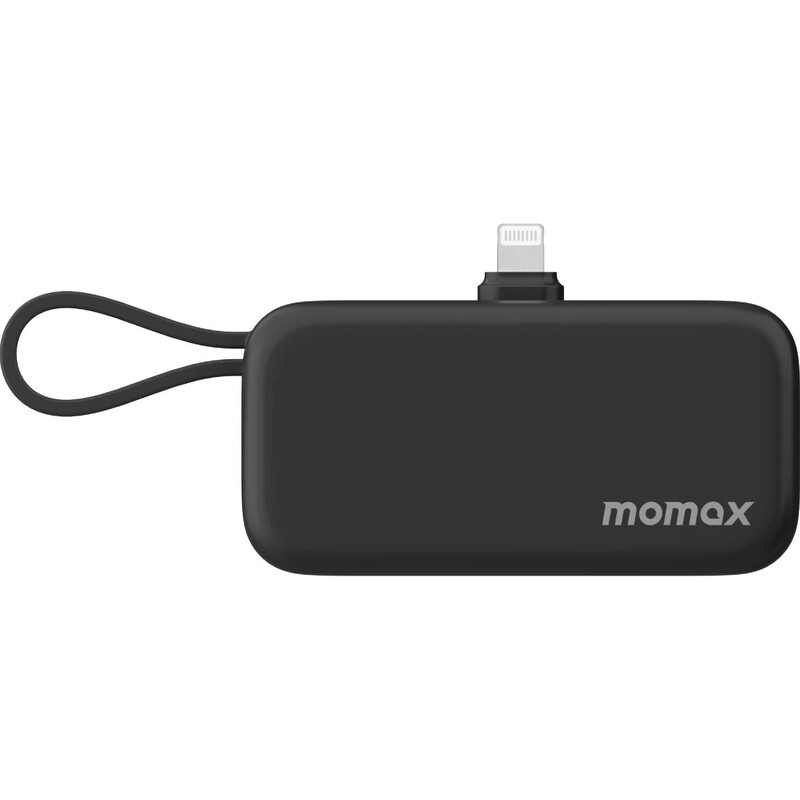 Універсальна мобільна батарея Momax 1-Power Mini 3-in-1 5000mAh 20W Lightning Black (IP130MFID)