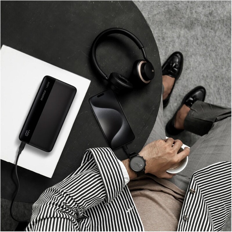 Універсальна мобільна батарея Momax 1-Power Ultra 25000mAh 145W Black (IP150D)