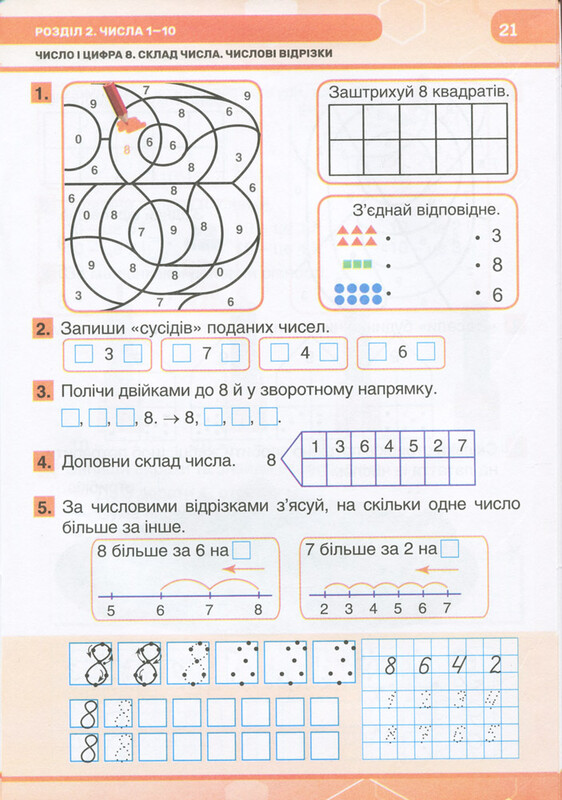 Рабочая тетрадь по математике. 1 класс. Комплект из 2-х частей