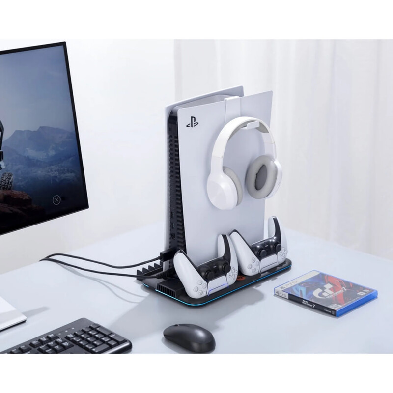 Мультифункціональна зарядна підставка Canyon CS-51 для PS5 Black (CND-CSPS5B-1)
