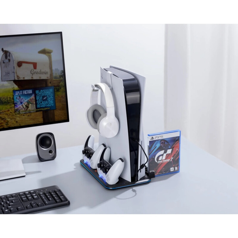 Мультифункціональна зарядна підставка Canyon CS-51 для PS5 Black (CND-CSPS5B-1)