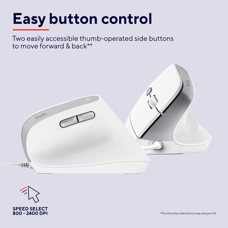 Мышь Trust Bayo II Ergonomic White (25397)