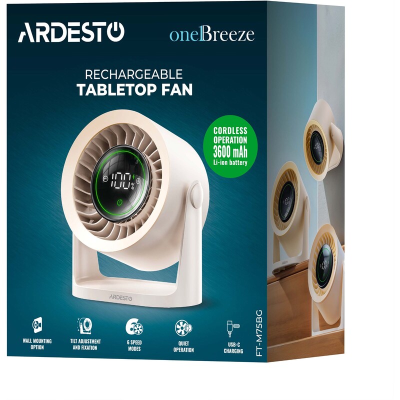 Вентилятор Ardesto OneBreeze FT-M75BG