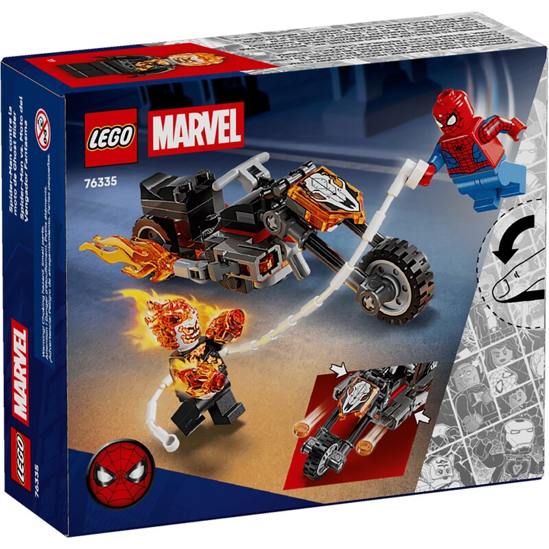 Конструктор LEGO Marvel Super Heroes Людина-павук vs Примарний вершник на мотоциклі (76335)