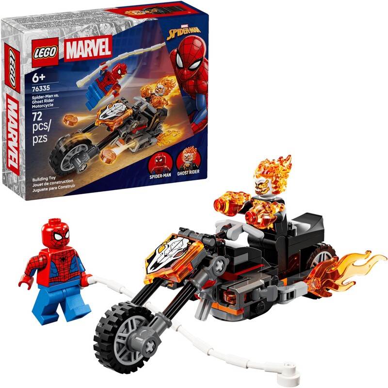 Конструктор LEGO Marvel Super Heroes Людина-павук vs Примарний вершник на мотоциклі (76335)