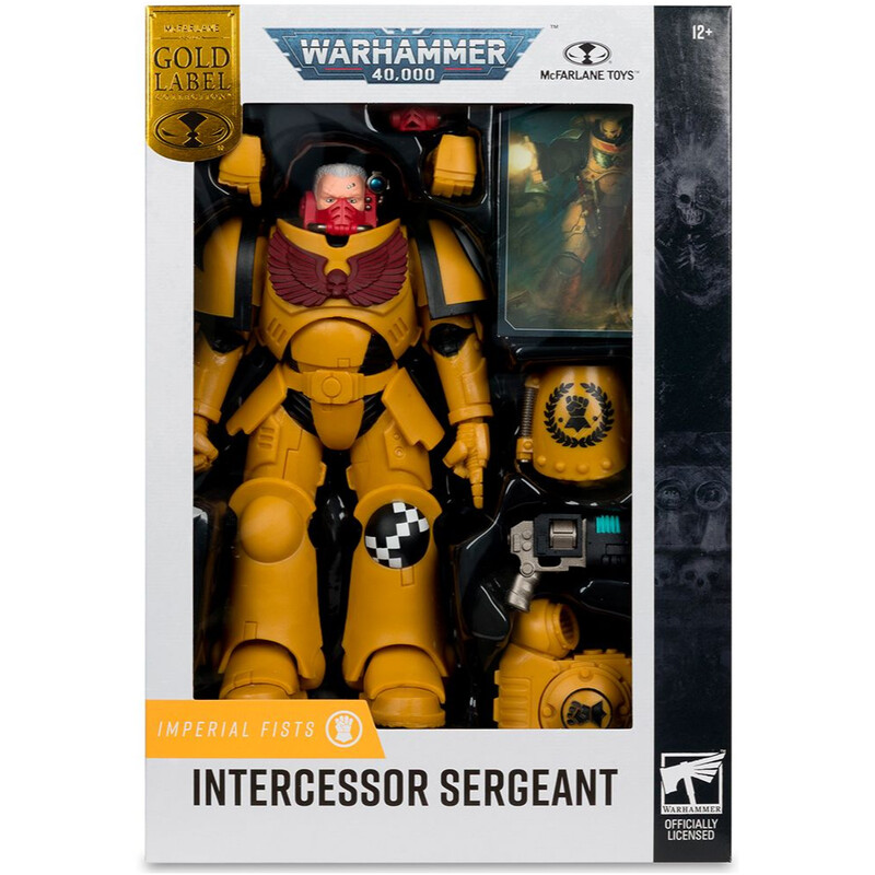 Коллекционная фигурка McFarlane Warhammer 40K Intercessor Sergeant Imperial Fist Gold Label 7IN (10954)