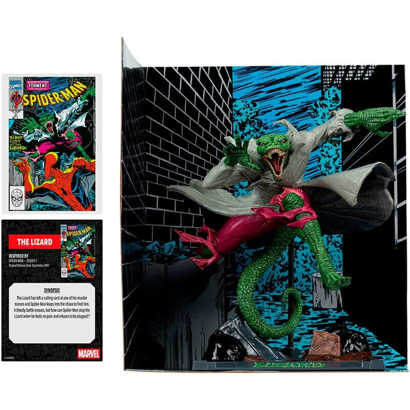 Колекційна фігурка McFarlane Marvel The Lizard 1:10th Scale with Scene Spider-Man #2 (14841)