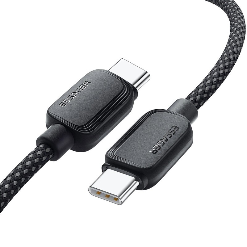 Кабель Essager Breeze USB Type-C - USB Type-C (M/M), 100W, 2 м Black (EXCTT1-WLA01-P)