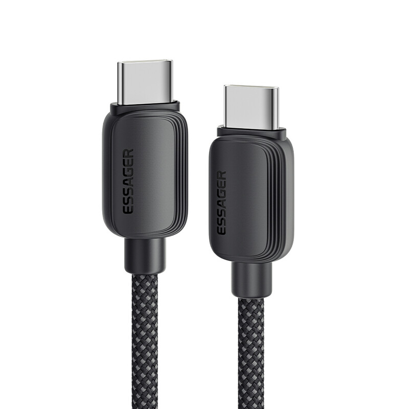 Кабель Essager Breeze USB Type-C - USB Type-C (M/M), 100W, 2 м Black (EXCTT1-WLA01-P)