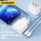 Фото - Мережевий зарядний пристрій Essager Vanjane 20W USB-C White (EFJB02-XBL02-T) + кабель Lightning | click.ua