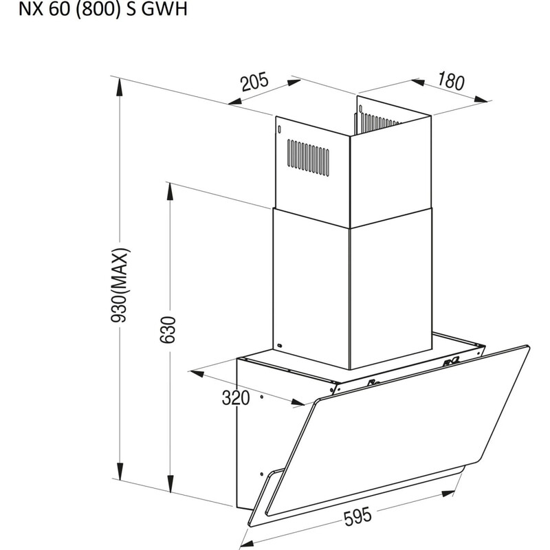Вытяжка Pyramida NX 60 (800) S GBL