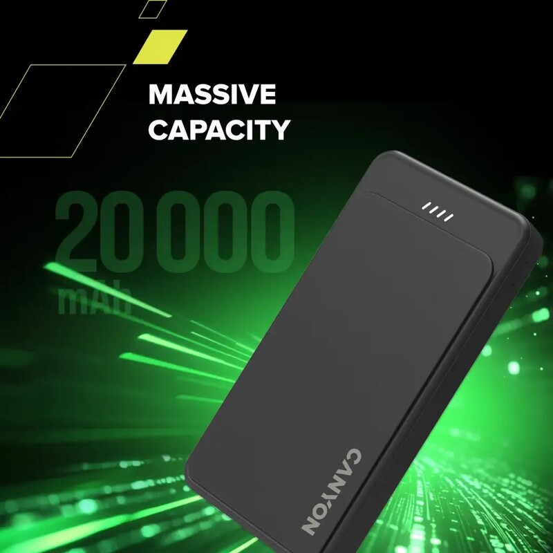 Універсальна мобільна батарея Canyon OnPower 200 20000mAh Black (CNS-CPB200B)