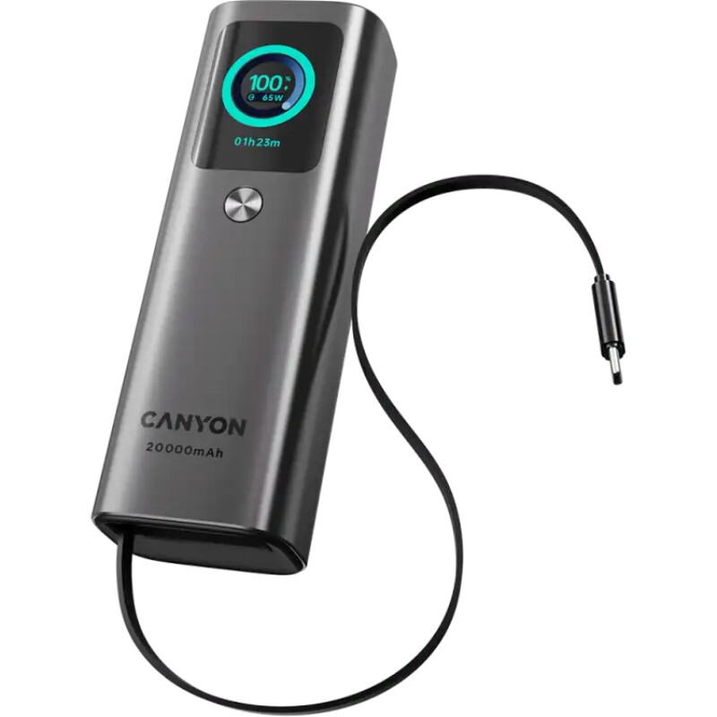 Універсальна мобільна батарея Canyon OnPower 265 20000mAh 165W Dark Grey (CNS-CPB265DG)