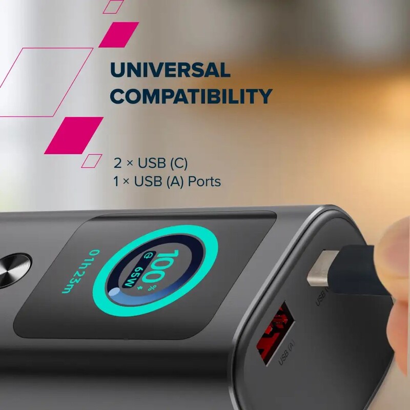 Універсальна мобільна батарея Canyon OnPower 265 20000mAh 165W Dark Grey (CNS-CPB265DG)