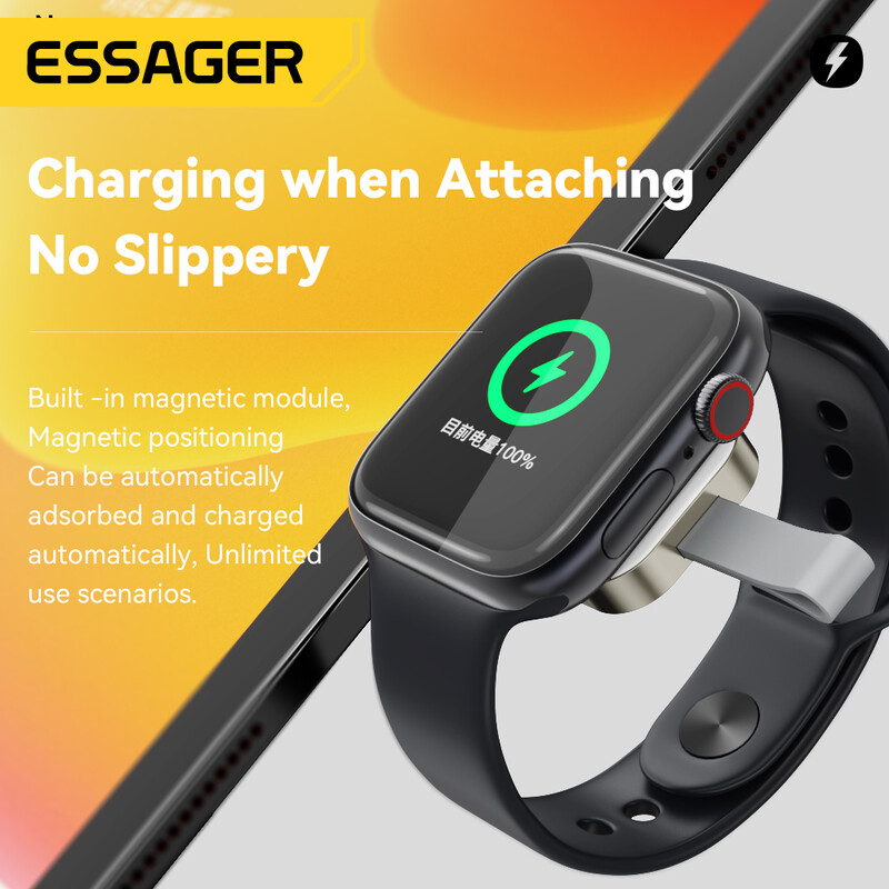Бездротовий зарядний пристрій Essager Yibay Smart Watch Wirless Charger White (EWXA-YB02-Z)