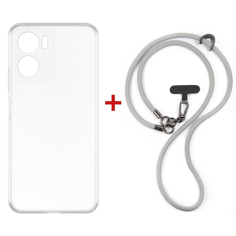 Чохол-накладка Dengos для Motorola Moto G06/G06 Power Clear (DG-KM-CCRB-29) + ремінець