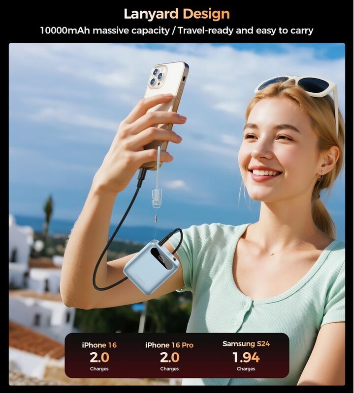 Универсальная мобильная батарея Choetech B862 10000mAh 22.5W Blue (B860-CCLBE)