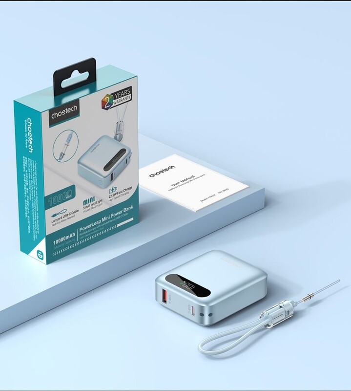 Универсальная мобильная батарея Choetech B862 10000mAh 22.5W Blue (B860-CCLBE)
