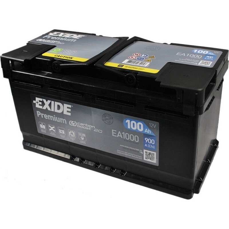 Акумулятор автомобільний Exide SLA 100Ah 900А 12V R+ (EA1000)