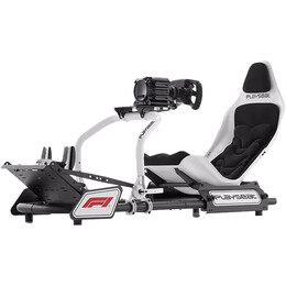 Крісло-кокпіт з кріпленням для керма та педалей Playseat Formula Instinct - F1 Edition White/Black (FO.00334)