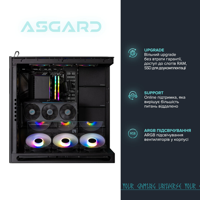 Компьютер ASGARD CREATOR RTX 5080 / Ryzen 9 9900X / DDR5 64GB / SSD 2TB (ASG-C-5080-7857)