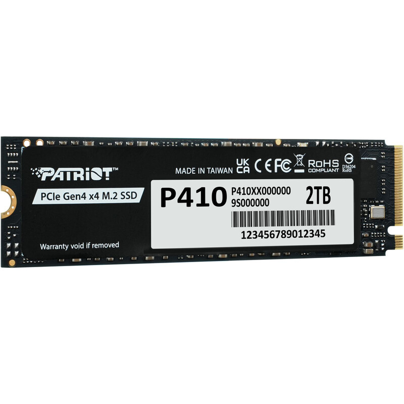 Накопичувач SSD 2TB Patriot P410 M.2 2280 PCIe 4.0 x4 3D NAND TLC (P410P2TBM28H)