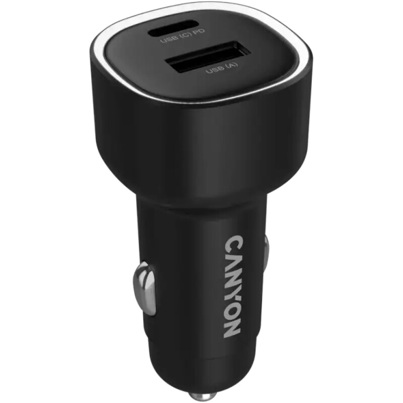 Автомобильний зарядний пристрій Canyon OnDrive 85 Black (CNE-CCABR8AC)