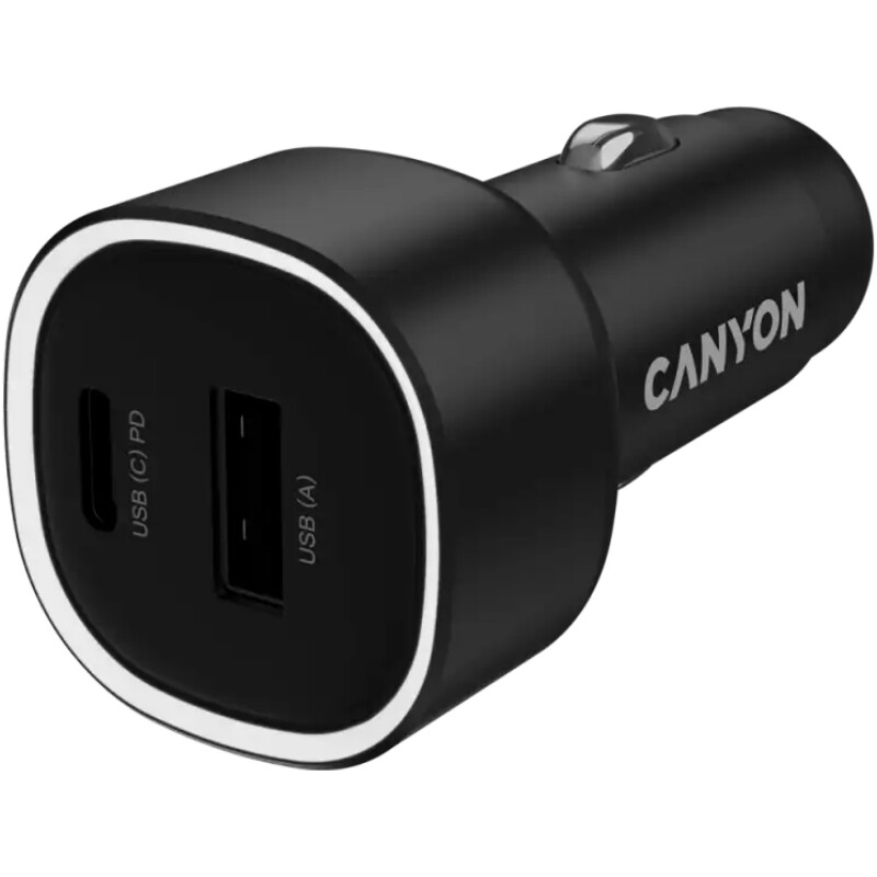 Автомобильний зарядний пристрій Canyon OnDrive 85 Black (CNE-CCABR8AC)