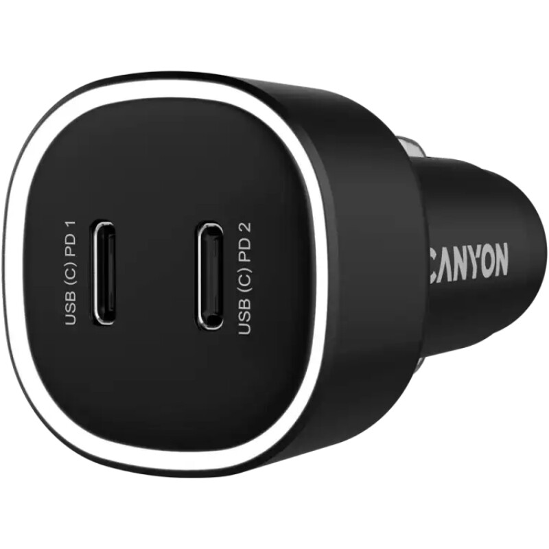Автомобильний зарядний пристрій Canyon OnDrive 60 Black (CNE-CCABR3CC)