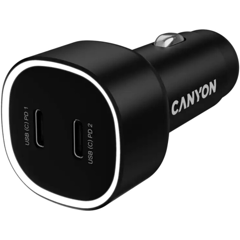 Автомобильний зарядний пристрій Canyon OnDrive 60 Black (CNE-CCABR3CC)