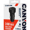 Фото - Автомобильний зарядний пристрій Canyon OnDrive 24 Black (CNE-CCABR2AA) | click.ua