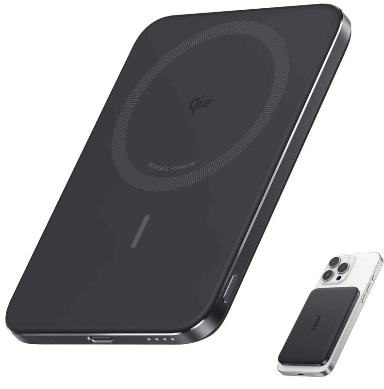 Універсальна мобільна батарея Anker Nano MagGo Slim 5000mAh 20W Black (A1665H11)