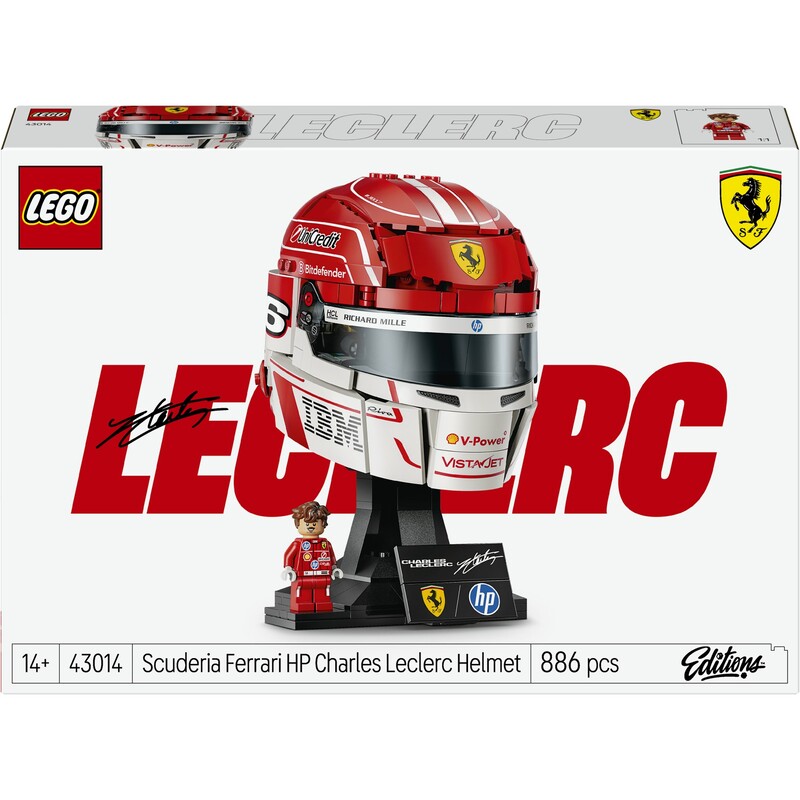 Конструктор LEGO Editions Formula 1 Шолом Шарля Леклера з команди Scuderia Ferrari HP (43014)