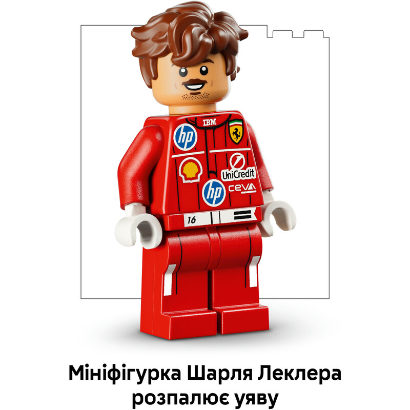 Конструктор LEGO Editions Formula 1 Шолом Шарля Леклера з команди Scuderia Ferrari HP (43014)