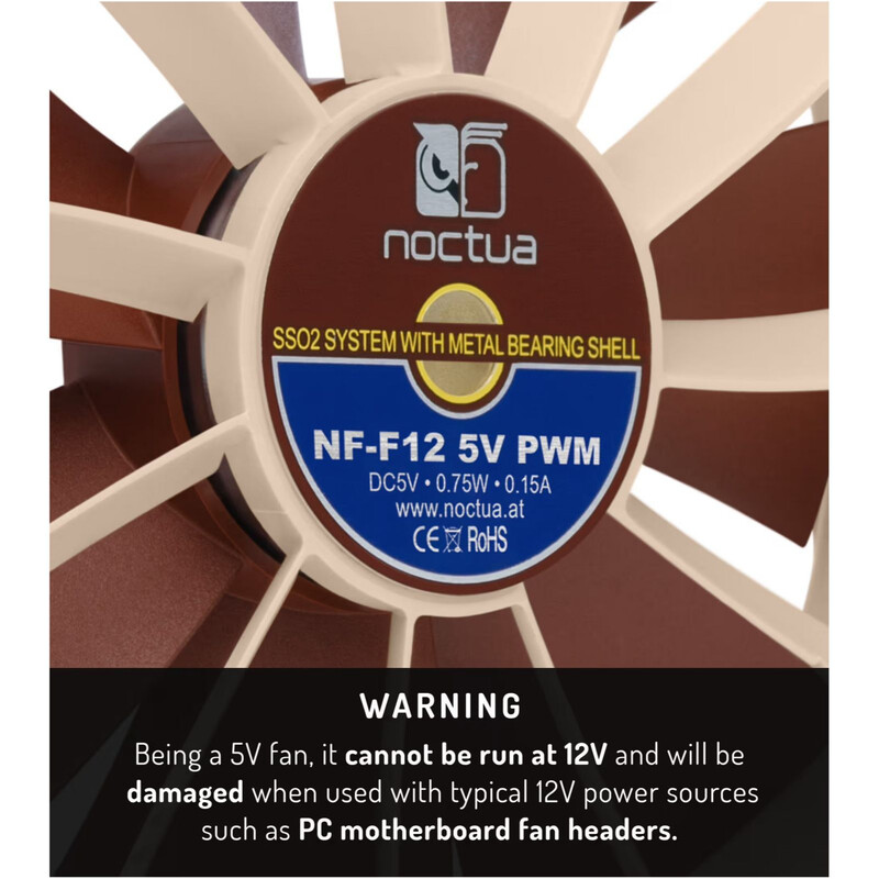 Вентилятор Noctua NF-F12 5V PWM Beige/Brown