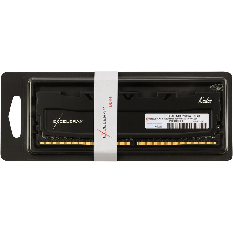 Модуль пам`ятi DDR4 8GB/2666 eXceleram Black Kudos (EKBLACK4082619A)