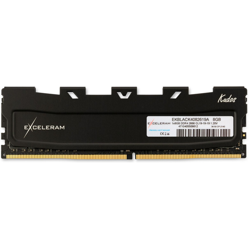 Модуль пам`ятi DDR4 8GB/2666 eXceleram Black Kudos (EKBLACK4082619A)