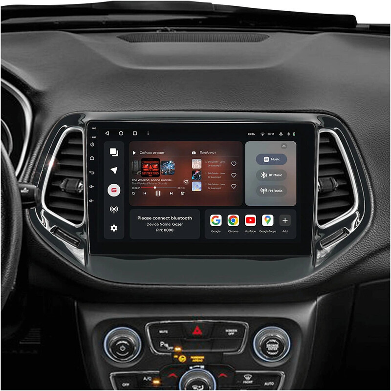 Штатная магнитола Gazer T6010 Pro Max для Jeep Compass II (MP) 2016-2018 (T6010-MP-PROMAX)